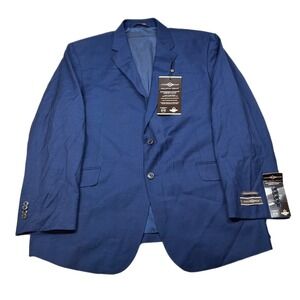 Joseph‎ Abboud Performance Sport Coat Mens 48R Blue Stretch Comfort Cool NEW